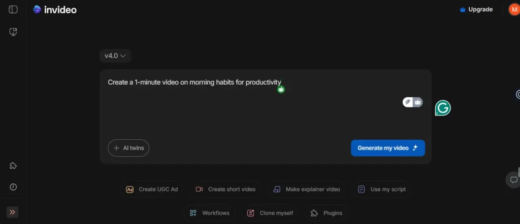 Exporting a Video from InVideo AI